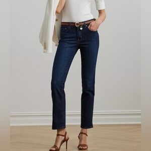 Lauren Ralph Lauren Mid Rise Straight Jeans Size 4 Black Label